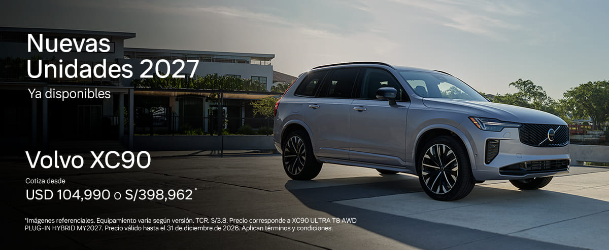 Unidades 2027 ya disponibles - XC90 Ultra Plug-In Hybrid — Volvo Autos Peru