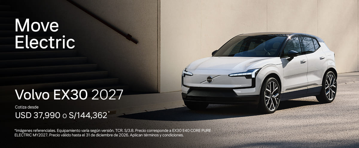Move Electric - EX30 Pure Electric 2027 — Volvo Autos Peru