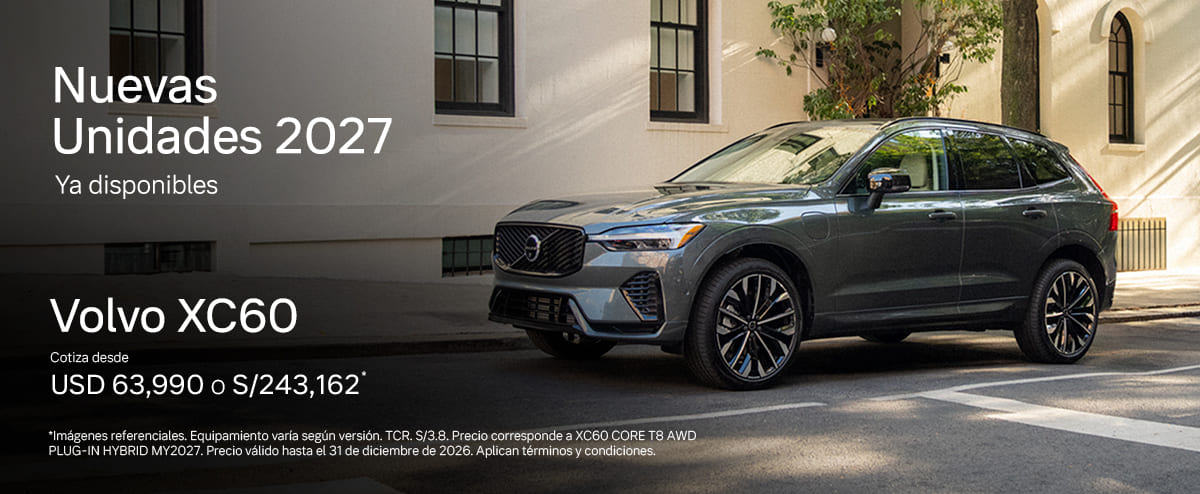Unidades 2027 ya disponibles - XC60 Core Plug-In Hybrid — Volvo Autos Peru